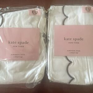 Kate Spade White Scalloped European Sham pair New